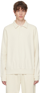 Off-White рубашка-поло с раздвинутым воротником Les Tien