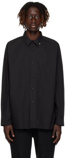 C2H4 Черная рубашка с необработанными краями