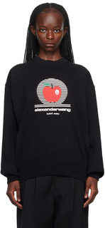 Alexander Wang Черный свитер NY Apple