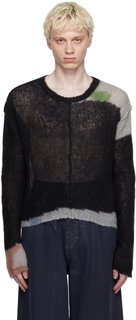 Черный композиционный свитер Eckhaus Latta