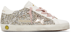 Bonpoint Kids Серебристо-белые кроссовки Golden Goose Edition Golstar