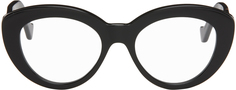Черные блестящие массивные очки-анаграммы LOEWE