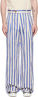 Синие и кремовые брюки Raf Bum Vivienne Westwood