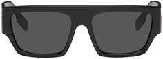 Черные блестящие прямоугольные солнцезащитные очки Burberry