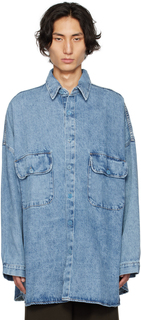 Синяя джинсовая рубашка в стиле Даллас The Frankie Shop