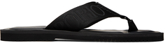 Черные сандалии с логотипом Emporio Armani