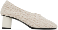 CO Off-Белые туфли на каблуке, связанные крючком
