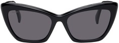 Черные блестящие солнцезащитные очки «кошачий глаз» Max Mara