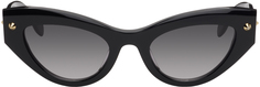 Черные солнцезащитные очки «кошачий глаз» Alexander McQueen
