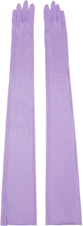 Dries Van Noten Фиолетовые блестящие перчатки