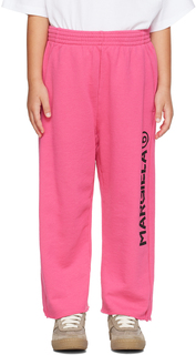 MM6 Maison Margiela Kids Розовые спортивные штаны с принтом