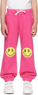 Детские розовые спортивные штаны с вышивкой Palm Angels