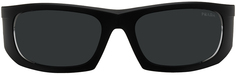 Черные солнцезащитные очки Linea Rossa с вырезом Prada Eyewear