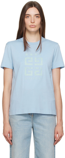Синяя светлая футболка со звездами 4G Givenchy