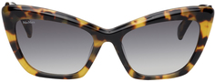 Солнцезащитные очки «кошачий глаз» черепаховой расцветки Max Mara