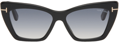 Черные блестящие солнцезащитные очки Wyatt TOM FORD