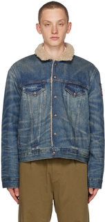 Синяя джинсовая куртка с эффектом потертостей Polo Ralph Lauren