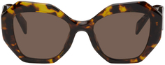 Солнцезащитные очки Symbole черепахового цвета медовые Prada Eyewear
