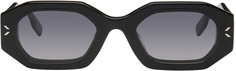 Черные солнцезащитные очки с геометрическим узором MCQ