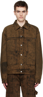 Коричневая джинсовая куртка на пуговицах Dolce &amp; Gabbana