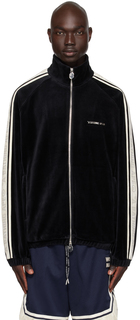 Черная спортивная куртка с металлическим логотипом BAPE