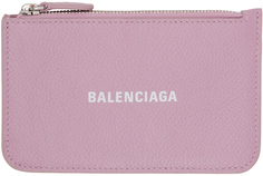 Розовый длинный визитница Balenciaga