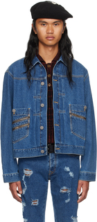 Синяя джинсовая куртка Spray Orb Vivienne Westwood