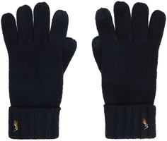 Темно-синие классические перчатки Touch Polo Ralph Lauren