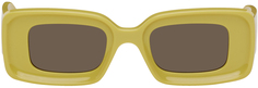 Желтые прямоугольные солнцезащитные очки LOEWE