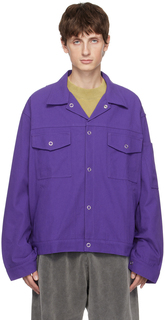 Фиолетовая куртка с раздвинутым воротником, электрическая Acne Studios