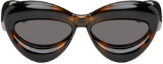 Завышенные солнцезащитные очки «кошачий глаз» черепаховой расцветки LOEWE