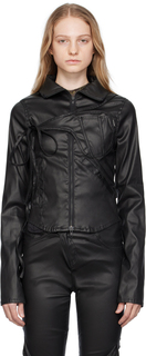 Черная джинсовая куртка с покрытием Ottolinger