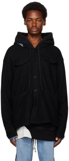 Черная джинсовая куртка свободного кроя Greg Lauren