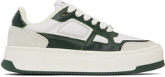 AMI Alexandre Mattiussi Бело-зеленые кроссовки Ami Arcade