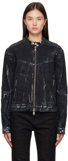Черная джинсовая куртка на молнии Andersson Bell