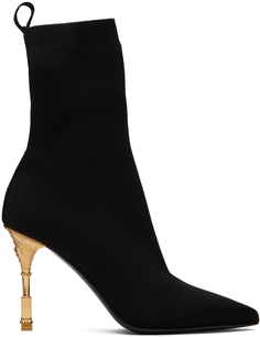 Черные ботинки Balmain Moneta