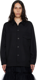Черная куртка из бисера Simone Rocha