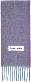 Пурпурный шарф с бахромой Лаванда Acne Studios