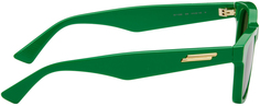 Зеленые квадратные солнцезащитные очки Bottega Veneta