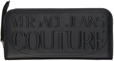 Черный кошелек с тиснением Versace Jeans Couture