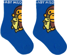 BAPE Kids Синие носки Baby Milo Black Bass