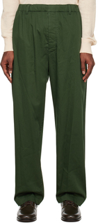 Зеленые свободные брюки Hunter LEMAIRE