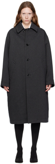 Серое пальто свободного кроя MM6 Maison Margiela