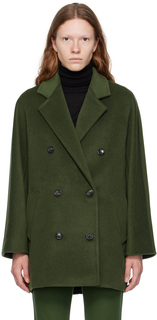 Зелёный мох в пальто ребуса Max Mara