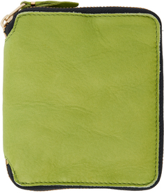 Зеленый мытый кошелек на молнии Comme des Garçons