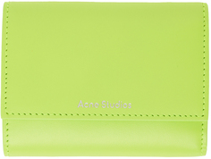 Зеленый складной кошелек Лайм Acne Studios