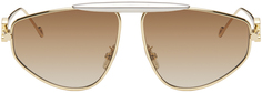 Золотые солнцезащитные очки-авиаторы New Spoiler LOEWE