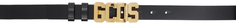 Черный ремень с логотипом GCDS