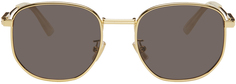 Золотые круглые солнцезащитные очки Bottega Veneta