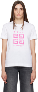 Белая футболка со звездами 4G от Givenchy